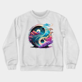 Yin Yang Mountain Mirage Crewneck Sweatshirt